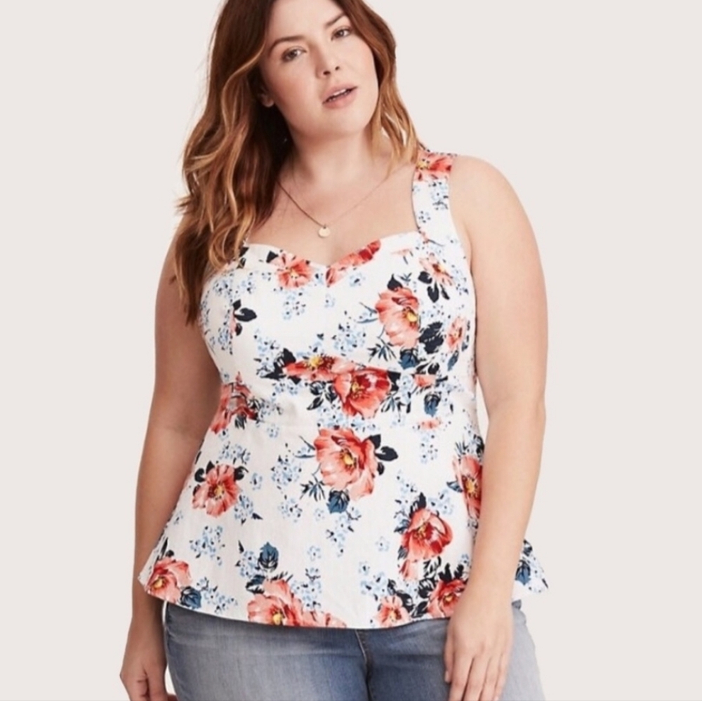 Torrid Flared Tank Blouse
